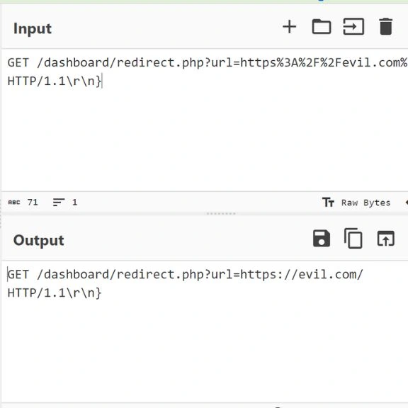  https%3A%2F%2Fevil.com%2F using both CyberChef 